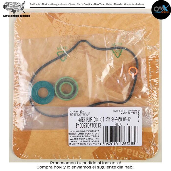 KIT DE REPARACIÓN DE BOMBA DE AGUA KTM 450 SX-F 450 SXS 4-Tiempos 2007-2012