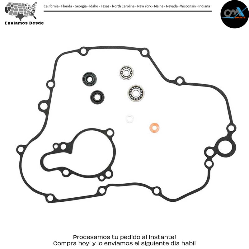 KIT DE REPARACIÓN DE BOMBA DE AGUA CON RODAMIENTOS Kawasaki KX125 2003-2005