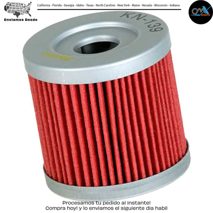 FILTRO DE ACEITE Arctic Cat Kawasaki Suzuki 400 DVX 400 DVX TS KFX 400 KLX400R KLX400SR DR-Z400S DR-Z400SM Lt-R450 Quadracer DR-Z400E DR-Z400 Lt-Z400 QuadSport Z DR-Z400E Non CA Model DR-Z400E CA Model 2000-2021. Código de producto: KN-139 ARCTIC CAT KAWASAKI SUZUKI 400 DVX 400 DVX TS KFX 400 KLX400R KLX400SR DR-Z400S DR-Z400SM LT-R450 QUADRACER DR-Z400E DR-Z400 LT-Z400 QUADSPORT Z DR-Z400E NON CA MODEL DR-Z400E CA MODEL 2000-2021.