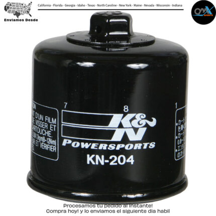 FILTRO DE ACEITE Yamaha Triumph Kawasaki Harley-Davidson Honda MV Agusta Suzuki Harley Davidson Arctic Cat FZ-07 YXM700 Viking America LT Tiger 800 Xc Se Thunderbird Commander Thunderbird LT KRF 800 Teryx KRF 800 Teryx LE KRT 800 Teryx4 KRT 800 T en la primera línea, en la segunda línea tradúceme MPN: KN-204-1 YAMAHA TRIUMPH KAWASAKI HARLEY-DAVIDSON HONDA MV AGUSTA SUZUKI HARLEY DAVIDSON ARCTIC CAT FZ-07 YXM700 VIKING AMERICA LT TIGER 800 XC SE THUNDERBIRD COMMANDER THUNDERBIRD LT KRF 800 TERYX KRF 800 TERYX LE KRT 800 TERYX4 KRT 800 T.