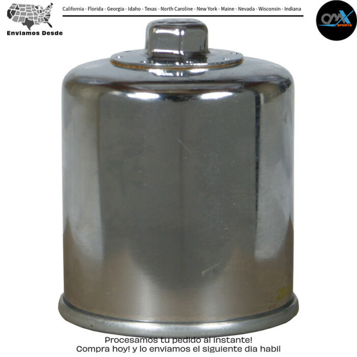 FILTRO DE ACEITE (CROMADO) Honda Kawasaki Polaris Yamaha Victory VT600C Shadow VLX VT600CD Shadow VLX Deluxe VT750DC Shadow Spirit [cadena] VTR1000 Super Hawk CB750 Nighthawk CBR1100XX Super Blackbird GL1500C/CD Valkyrie ST1100 ST1100 ABS VF750C Ma