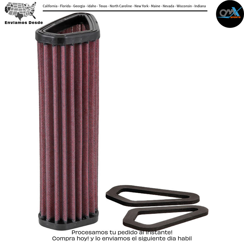 FILTRO DE AIRE Ducati Streetfighter 848 1198 Sp Diavel Titanium Diavel Amg Diavel Chromo 848 Evo Diavel Diavel Carbon Diavel Dark Diavel Strada 1198 Streetfighter Streetfighter S 1098 R 1098 R Bayliss LE 1198 R Corse 1098 1098 S 1198 S 1098 S Tricolore 1198 S Corse 848 2007-2017