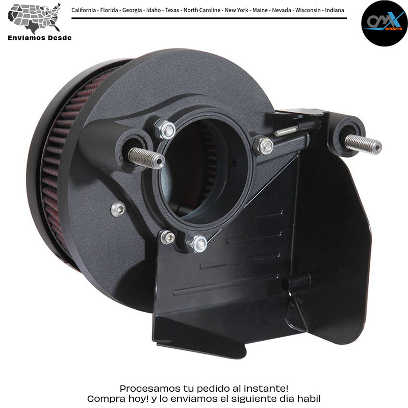 TOMA DE AIRE DE METAL DE CALLE ACABADO NEGRO Harley-Davidson Harley Davidson FLRT Freewheeler FLHTKL Electra Glide Ultra Limited Low FLTRXS Road Glide Special FLHR Road King FLHTCU Electra Glide Ultra Classic FLHTCUTG Tri Glide Ultra Classic FLH