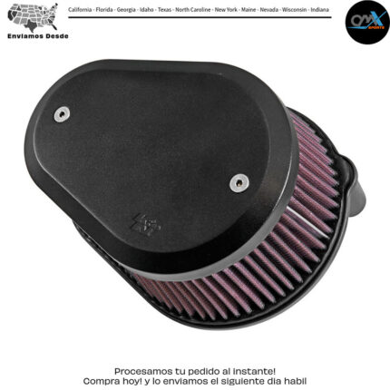 TOMA DE AIRE DE METAL PARA CALLE CON CAPACIDAD LG ACABADO NEGRO Harley Davidson FLRT Freewheeler FLHTCUL Electra Glide Ultra Classic Low FLHTKL Electra Glide Ultra Limited Low FLTRXS Road Glide Special FLSS Softail Slim S FLHR Road King FLHTC Electra Glide Classic