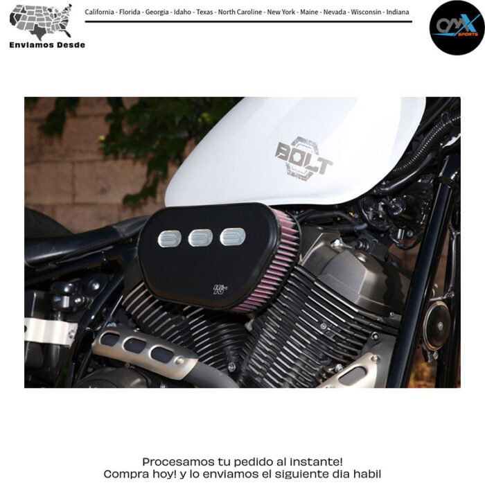 FILTRO DE AIRE PARA CRUCERO MÉTRICO NEGRO Yamaha XVS95CR Bolt C Spec XVS95C Bolt XVS95C Bolt R Spec 2014-2022 Yamaha XVS95CR Bolt C Spec XVS95C Bolt XVS95C Bolt R Spec 2014-2022 Yamaha XVS95CR Bolt C Spec 2015-2016 Yamaha XVS95C Bolt 2014-2021 Yamaha XVS95CR Bolt C Spec XVS95C Bolt XVS95C Bolt R Spec 2014-2022