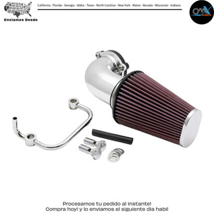 Sistema de admisión AIRCHARGER pulido para Harley-Davidson Harley Davidson XL1200T Super Low Touring XL883N Iron 883 XL883L Super Low XL1200X Forty-Eight XL1200N Nightster XL1200V Seventy Two XL1200C Sportster 1200 Custom XL1200L Sportster 1200 Low.
