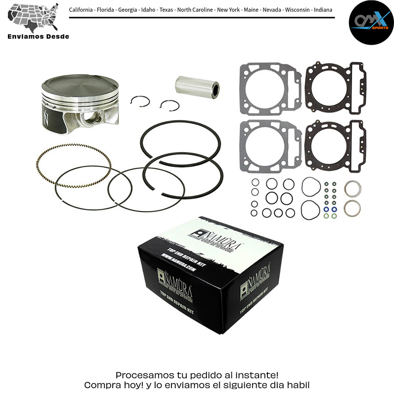 Top End & Piston TWIN CYLINDER 90.96/STD CAN