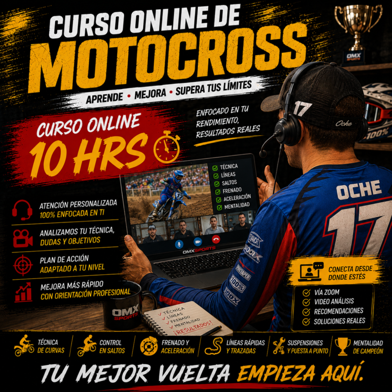 Clase de Motocros y/o Enduro Online 10 horas